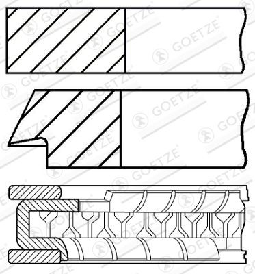 Kolbenringsatz goetze engine - kolbenringsatz,
